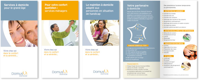 Création editions DomusVi Domicile - leaflet