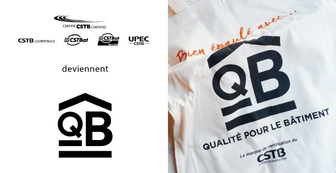 Logo QB sur différents supports